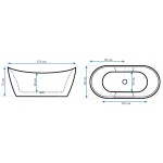 Ванна акриловая Rea Ferrano Black 170x80 Ванна акриловая Rea Ferrano Black 170x80